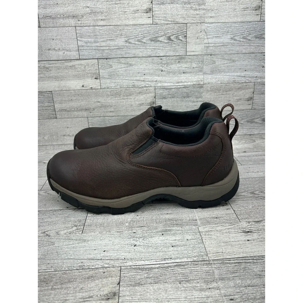 LL Bean Waterproof Insulated Leather‎ Mocs Brown Vibram Arctic Grip Women Size 9